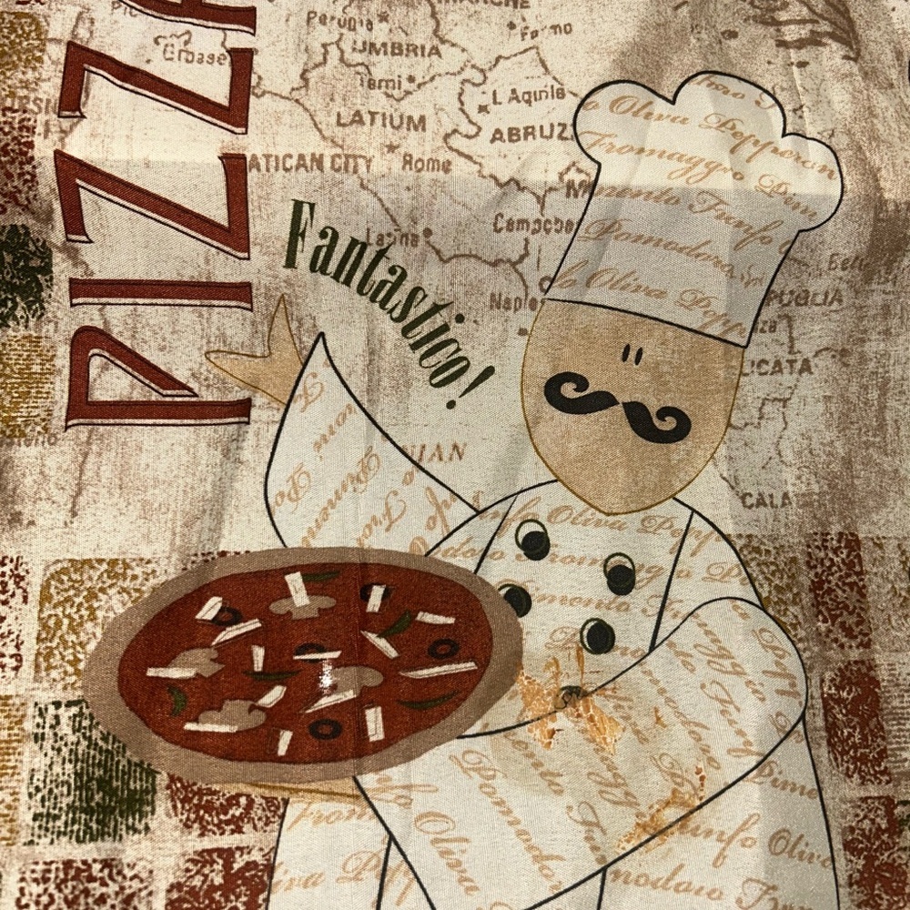Fun Novelty Curtains Valence Sets Italian Food  
Pizza Pasta Cooking Kitchen new - Picture 2 of 15